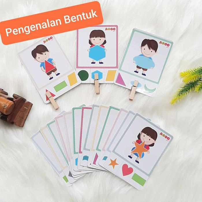 Gambar Puzzle bentuk, puzzle warna, printable& worksheet Montessori dari Abwakids undefined Tokopedia