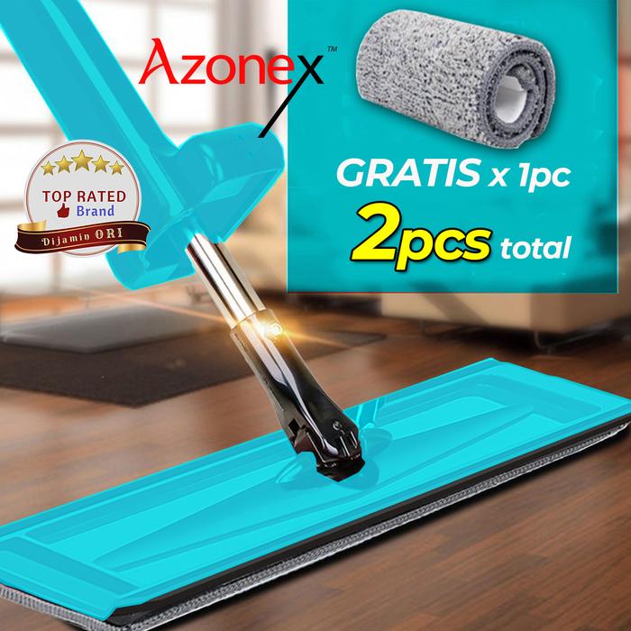 Gambar Mop Pel Lantai Alat Pembersih Lantai Kain Lap Microfiber Kain Pel Debu - 360 Pel Hijau dari Azonex undefined Tokopedia