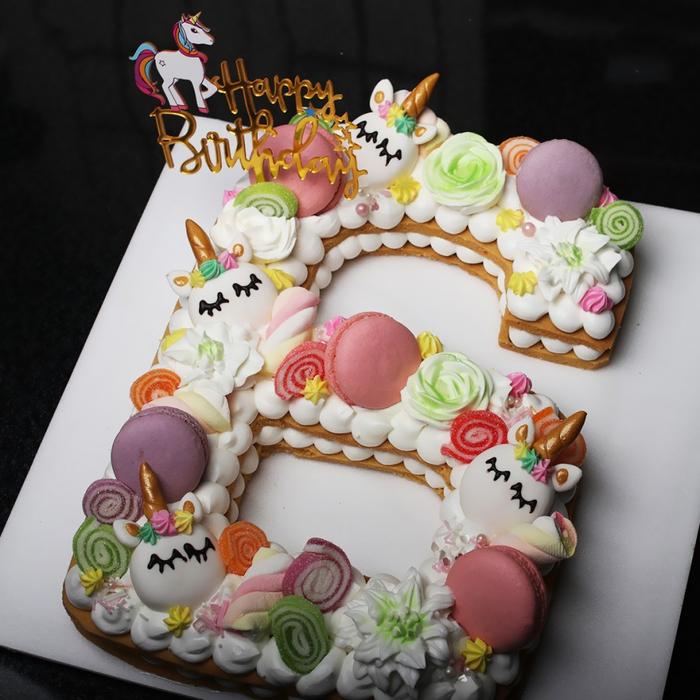 Gambar Kue Ulang Tahun Tema Monogram / Angka (Ugsia) dari Libra Cake undefined Tokopedia