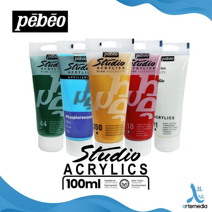 Gambar Cat Akrilik Pebeo Studio Fine Acrylic 100ml Paint Color - 01/02 - TITANIUM WHITE dari Artemedia_NEW undefined Tokopedia
