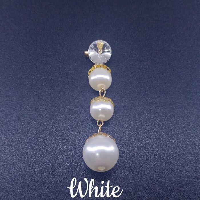 Gambar BJ2 Bross Dagu Juntai permata Brooch wanita - Putih dari GAWUNG CLASSIC undefined Tokopedia