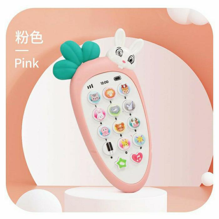 Gambar Mainan Edukasi Baby Music Phone / telephone teether / telepon genggam - pink dari wezy_babyshop undefined Tokopedia