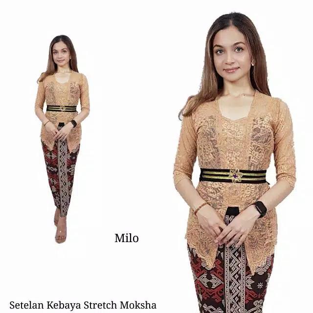 Gambar SETELAN KEBAYA MOKSHA MILO - Cokelat, XL dari Radha kebaya undefined Tokopedia
