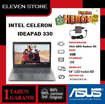 Jual Lenovo Celeron Ideapad 330 Ram 8GB/HDD 1TB WIN 10 /14