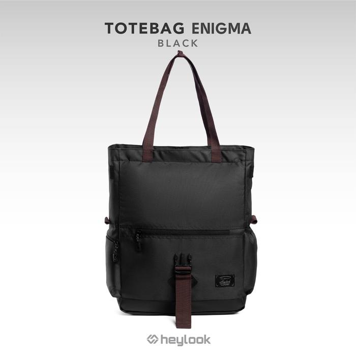 Gambar TOTE BAG LAPTOP ENIGMA TAS SELEMPANG MULTIFUNGSI PRIA WANITA HEYLOOK - BLACK dari HEYLOOK PROJECT undefined Tokopedia