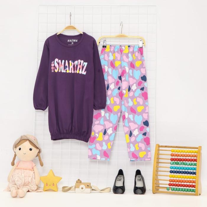 Gambar Setelan Anak Perempuan Helwa Set Junior - purple, 10 dari tatana.shop undefined Tokopedia
