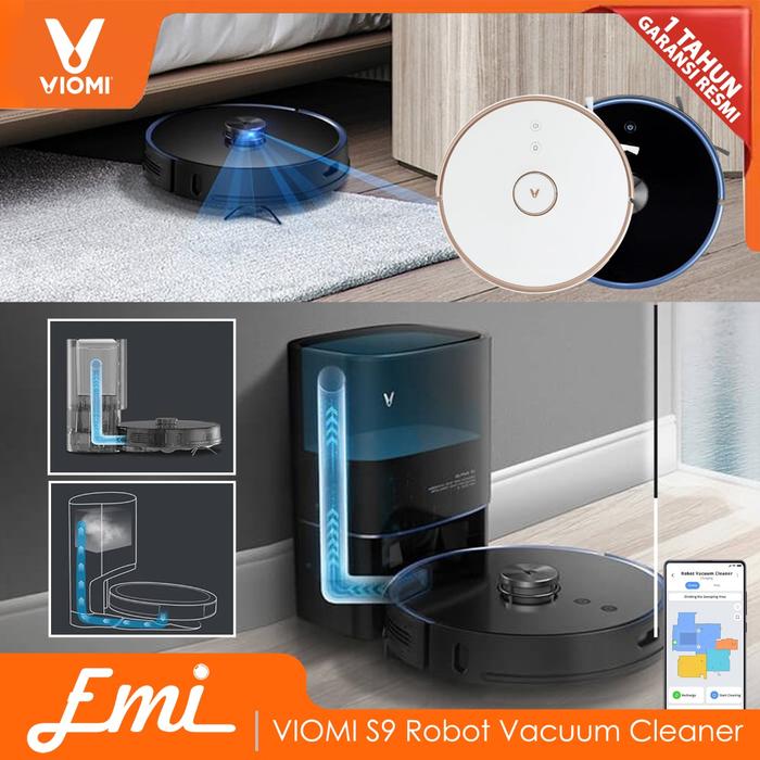 Gambar Viomi S9 Robot Vacuum Cleaner Mop Sweeping Pel Pembersih - Hitam dari Emilab Indonesia undefined Tokopedia