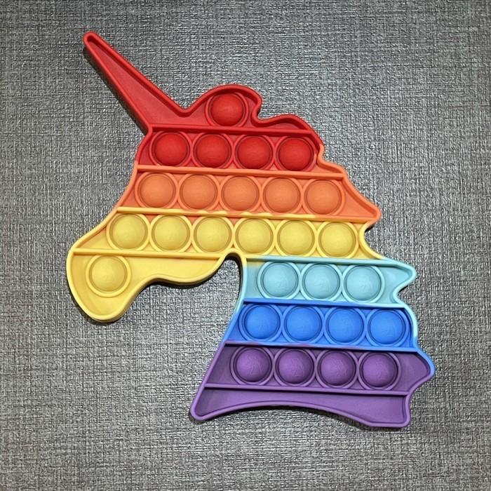 Gambar Push Pop Pop It Bubble Sensory Fidget Autism Stress Relief COLORS - Unicorn Rainbow dari ilouyouCollection undefined Tokopedia