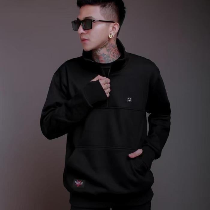 Gambar JAKET SWEATER ZIPPER TANPA HOODIE OUTERWEAR PRIA KEKINIAN TERBARU - Hitam, M dari Gudangclothing.id undefined Tokopedia