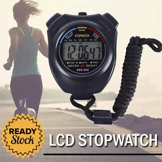 Gambar Stopwatch Profesional Sports Stop Watch Digital LCD Dengan Strap dari SINAR CERIA ELEKTONIK undefined Tokopedia