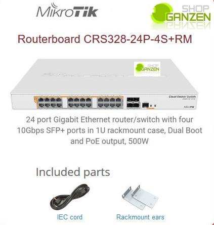 Switch MikroTik CRS328-24P-4S+RM - 24 Ports Gigabit PoE + 4 Ports SFP Pour Réseaux Professionnels - 5