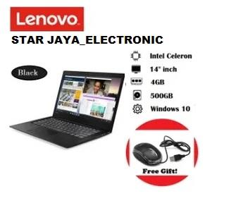 Laptop Lenovo Celeron IP 330 Ram 8GB-HDD 1TB WIN 10 FREE MOUSE  SILVER, 4GB/500GB