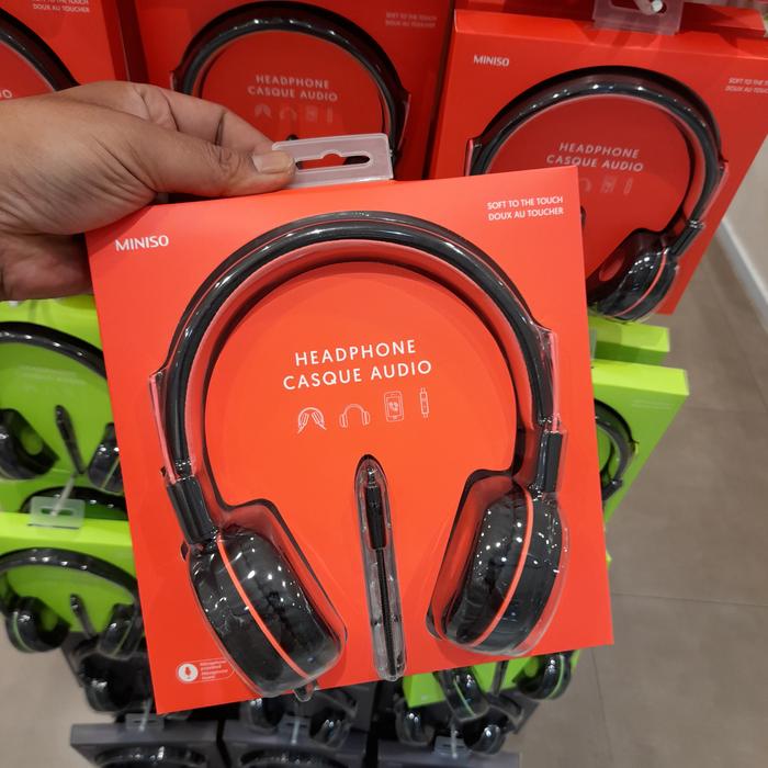 Gambar headphone miniso - Orange dari minisojastiptangerang undefined Tokopedia