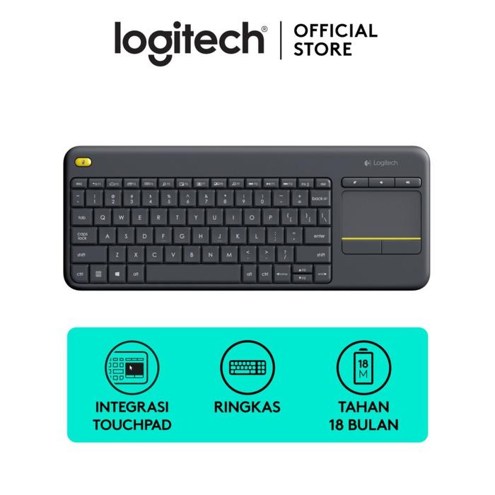 Gambar Logitech K400 Plus Wireless Touch Keyboard - Hitam dari CMart Computer Tokopedia undefined Tokopedia