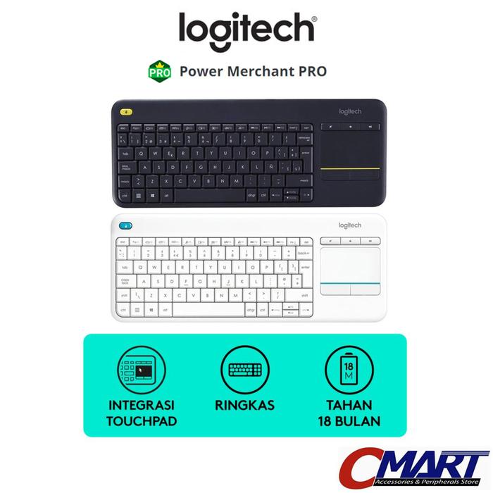 Gambar Logitech K400 Plus Wireless Touch Keyboard - Putih dari CMart Computer Tokopedia undefined Tokopedia
