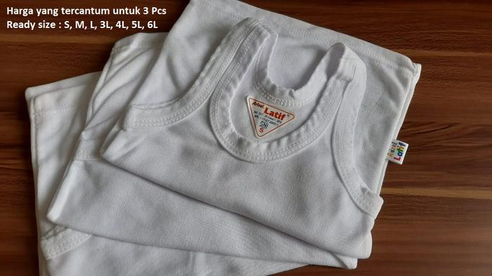Gambar 3 Pcs Kaos Dalam Anak A.LATIF PUTIH | Singlet Kutung size S,M,L,3L,4L, - Putih, S dari Rahmi Online Store undefined Tokopedia