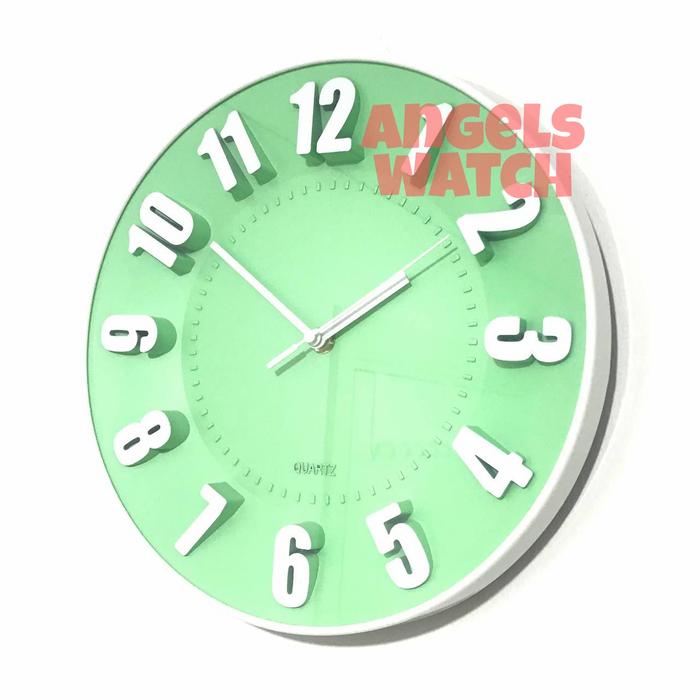 Gambar Jam Dinding minimalist 9628 kikai Full Colour Jam dinding murah - Hijau dari angel's watch undefined Tokopedia