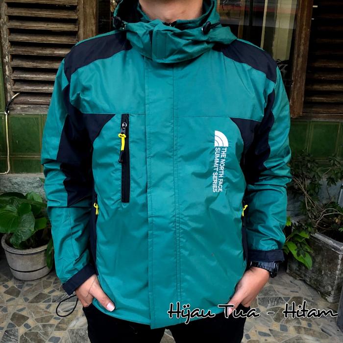 Gambar Jaket Outdoor Jaket Parasut Summit Jaket Muncak Gunung Pria Wanita - HIJAUTUA+TOPI, M dari Kaguya Stuff undefined Tokopedia