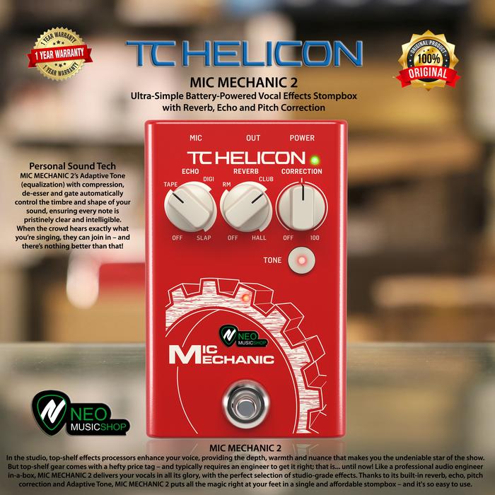 【美品】TC HELICON MIC MECHANIC 2 TC Helicon Mic Mechanic 2 Vocal Effects Pedal | Music & Arts