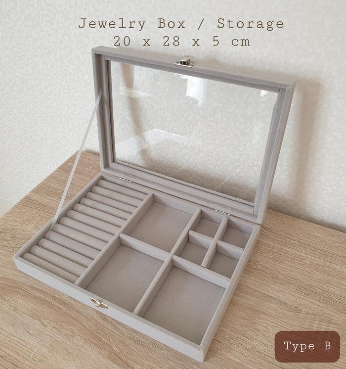 Gambar Organizer Jewelry Box Case Kotak Perhiasan Velvet Sangjit - Type B dari Good Choice xoxo undefined Tokopedia