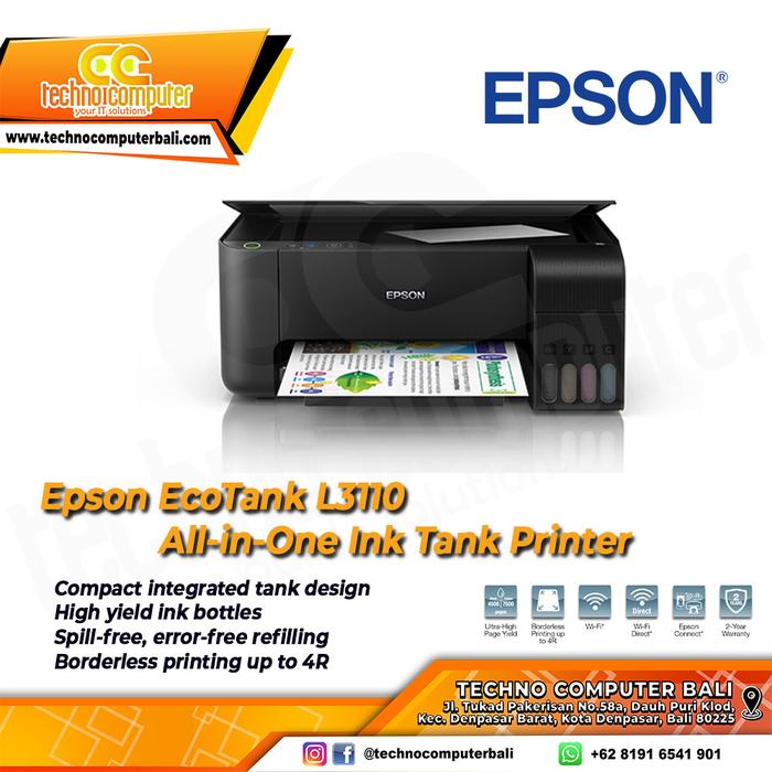 Gambar Epson L3110 Print Scan Copy A4 Original dari Techno Computer Bali undefined Tokopedia