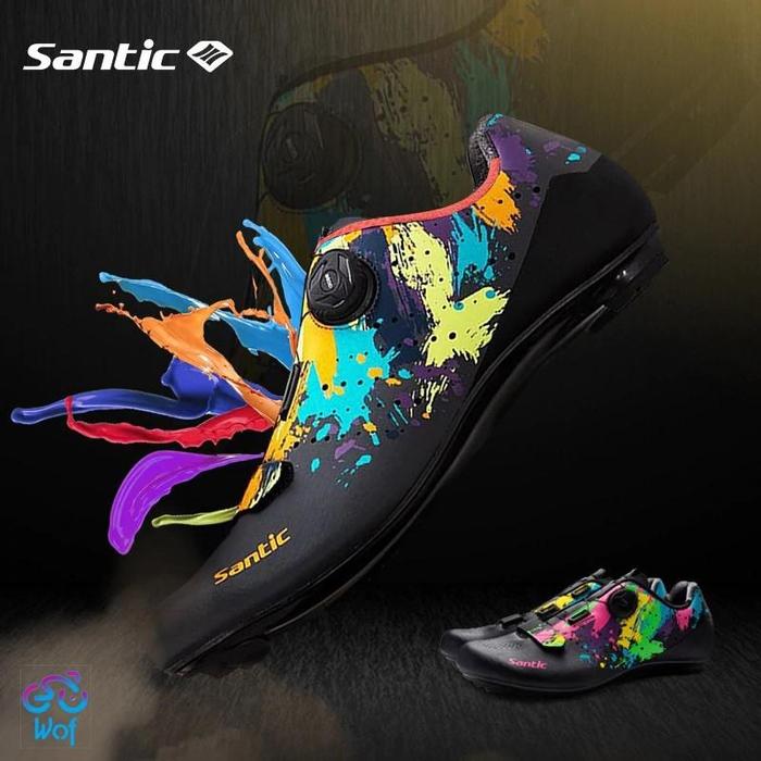 Gambar Sepatu Sepeda SANTIC PICASSO Cycling Shoes CLEAT Roadbike Shoes - Hitam, 40 dari DONGA BIKE undefined Tokopedia