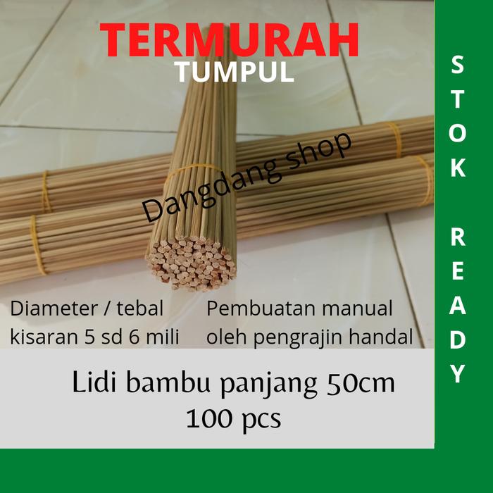 Jual Lidi Bambu Panjang 50cm Isi 100 Pcs Tusuk Sate Tumpul 50cm Kab Tangerang Dangdang Shop Tokopedia