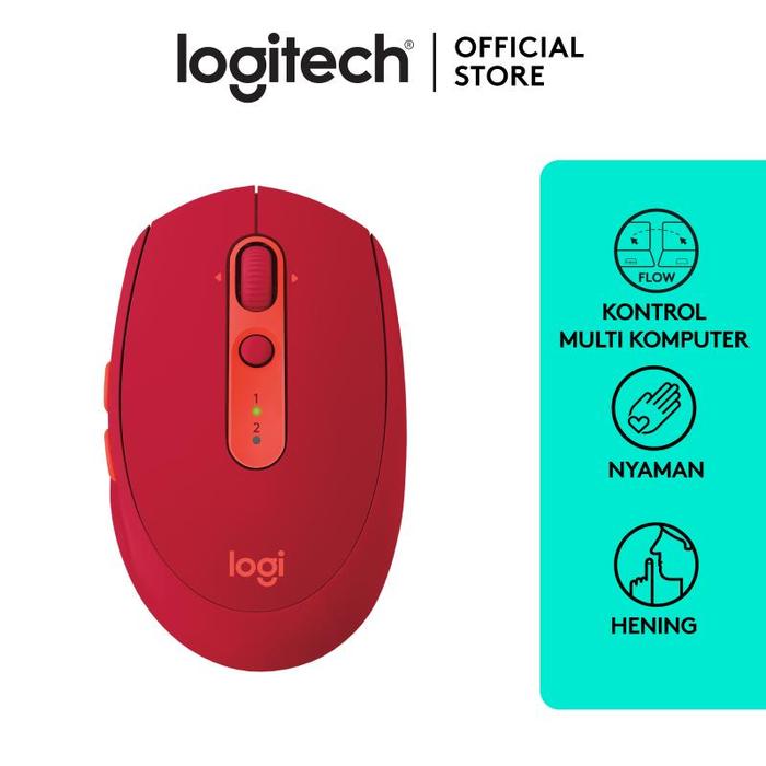 Gambar Logitech m590 Multi Device Silent Wireless Mouse - Merah dari CMart Computer Tokopedia undefined Tokopedia