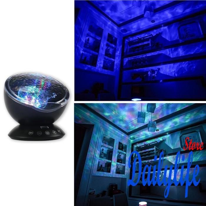 Gambar Lampu Aurora Daren Wave Ocean Auroriels Lamp / Lampu Proyektor Tidur dari 2ndbridge undefined Tokopedia