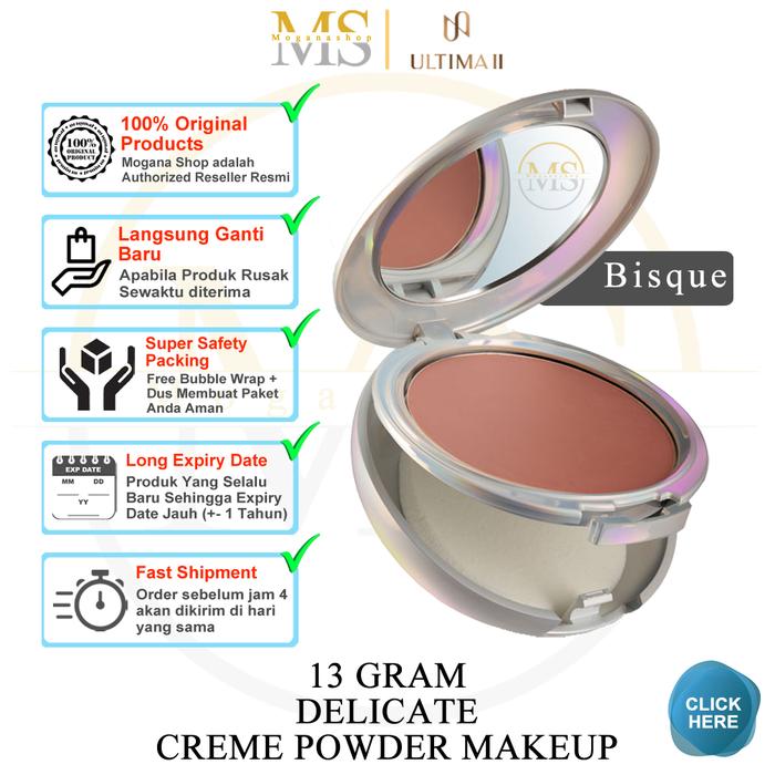 Gambar ULTIMA ll DELICATE CREME POWDER MAKEUP FOUNDATION ALAS BEDAK PADAT - BISQUE dari iHerbs Store undefined Tokopedia
