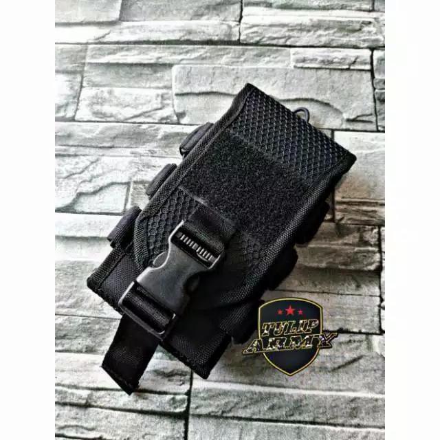 Gambar Sarung tempat HP Tactical Army - Hitam jaring dari Rissashop76 undefined Tokopedia