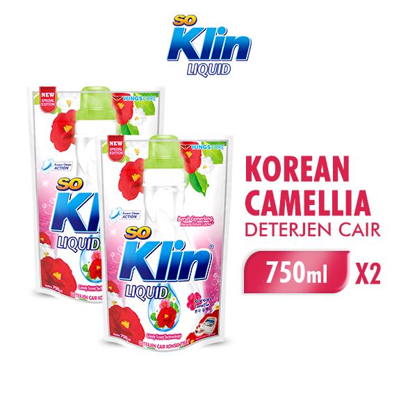 Promo Harga So Klin Liquid Detergent Korean Camelia 750 ml - Tokopedia