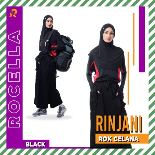 Gambar Rok Celana Rinjani by Rocella | Bawahan Polos - Pakaian Hiking - Black, L-XL dari Syakira Muslim Store undefined Tokopedia