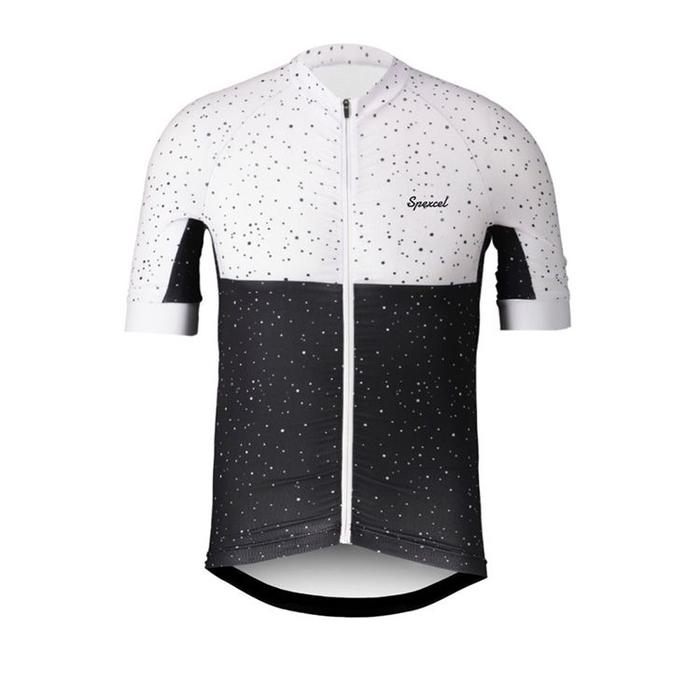 Jual SPEXCEL Cycling Jersey White Black Polkadot Baju Jersey