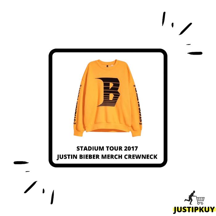 JUSTIN BIEBER MERCH CREWNECK H\u0026M SIZE 