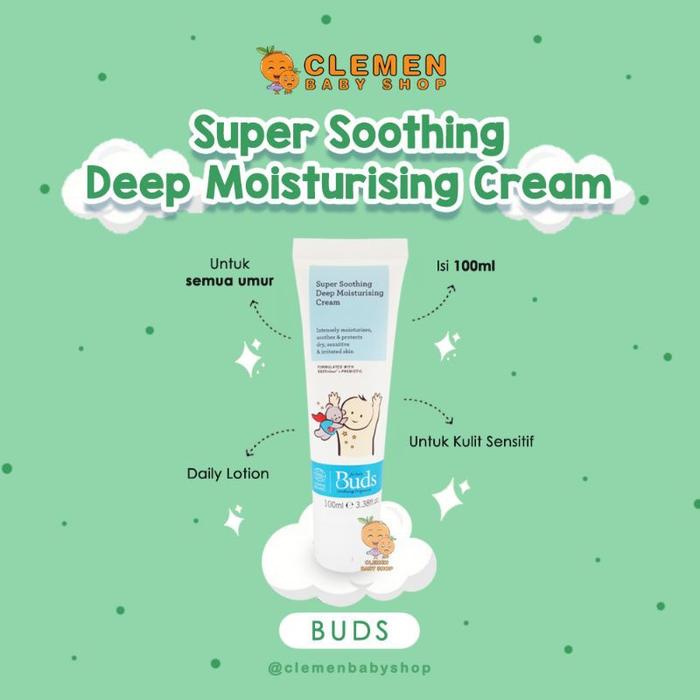 Gambar Buds Organics Super Soothing Deep Moisturising Cream 100ml dari Clemen Baby Shop undefined Tokopedia