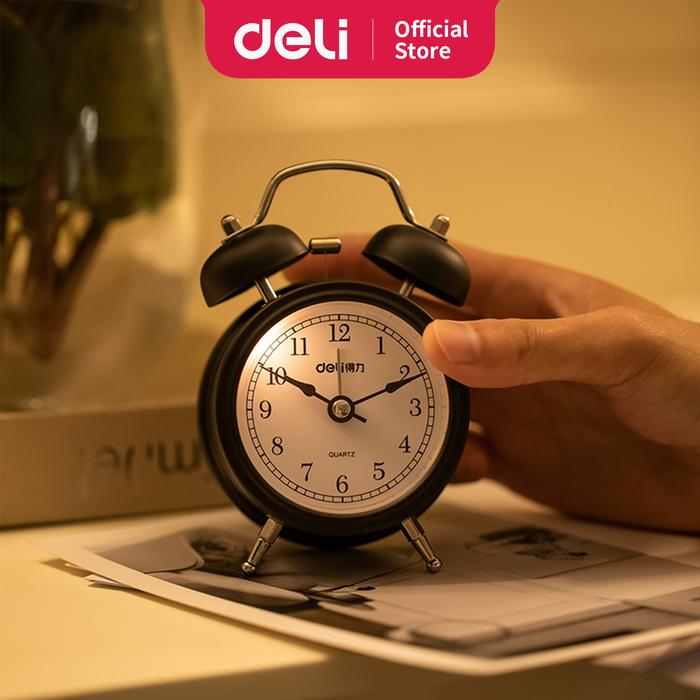 Gambar Deli Jam Weker Alarm Dengan Lampu Malam Material Kuat Tahan Lama 9024 - Hitam dari Deli Stationery Indonesia undefined Tokopedia