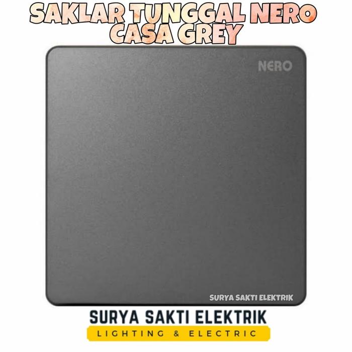 Gambar SAKLAR TUNGGAL GANDA TRIPLE NERO CASA GREY SERI ENGKEL IB DUS NERO - Engkel dari SS.LAMPU.DEKOR undefined Tokopedia