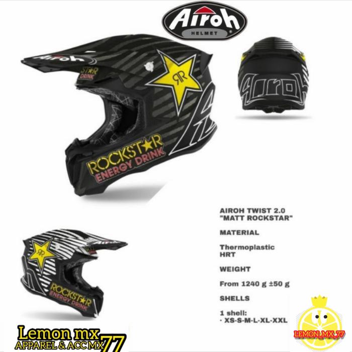 Jual HELM AIROH TWIST 2.0 ROCKSTAR HELM CROSS AIROH TWIST 2021 - Kota  Bandung - LEMON_MX_77 | Tokopedia