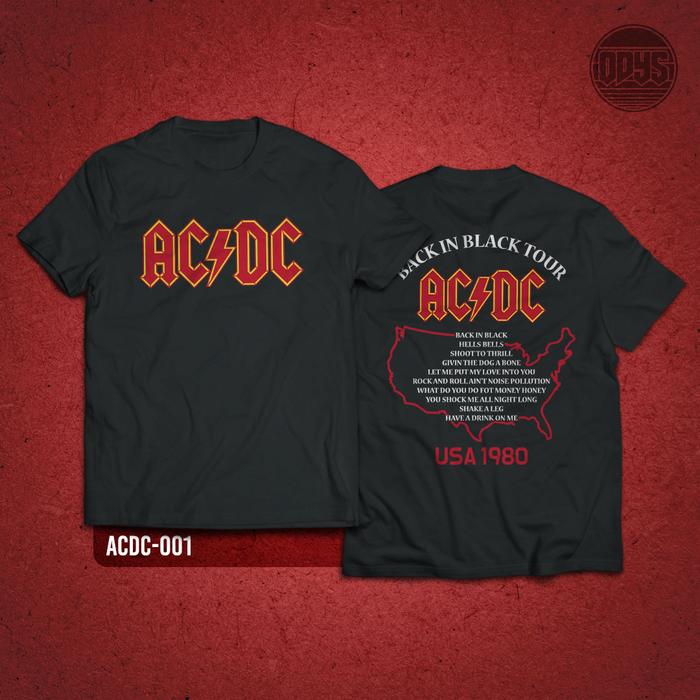 Gambar KAOS ACDC-01 | BACK IN BLACK | BAND | MUSIC | KAOS | TSHIRT | BOOTLEG - S dari odys.id undefined Tokopedia