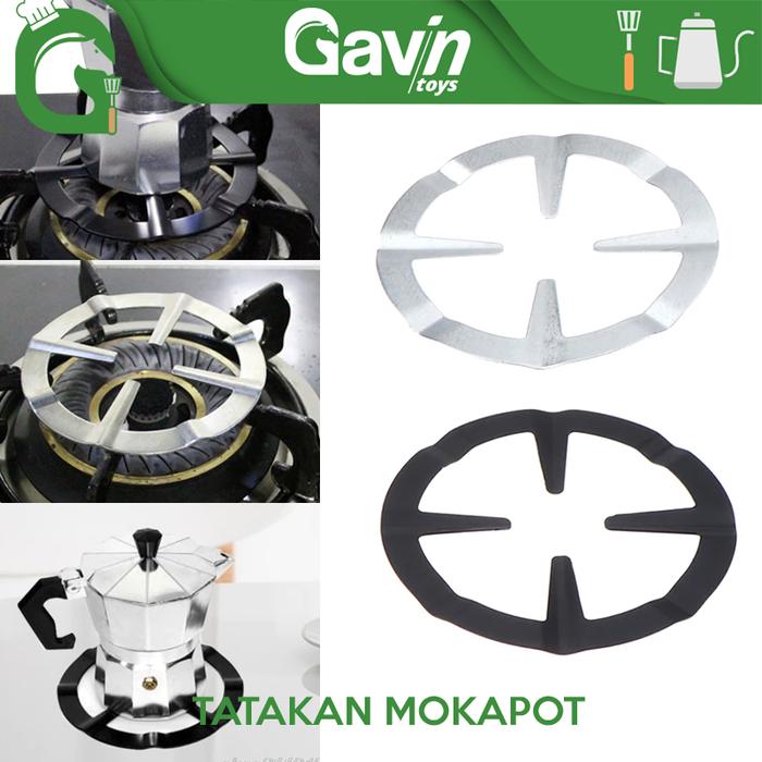 Gambar Tatakan Mokapot Alas kompor Teko Leher Angsa Tatakan Moka Pot Hitam dari Gavintoys undefined Tokopedia