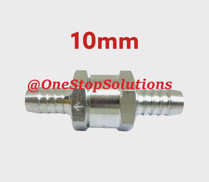 Gambar KATUP CHECK VALVE SATU ARAH BAHAN ALUMINIUM ALLOY UNTUK BENSIN DIESEL - 10mm dari OneStop Solutions undefined Tokopedia