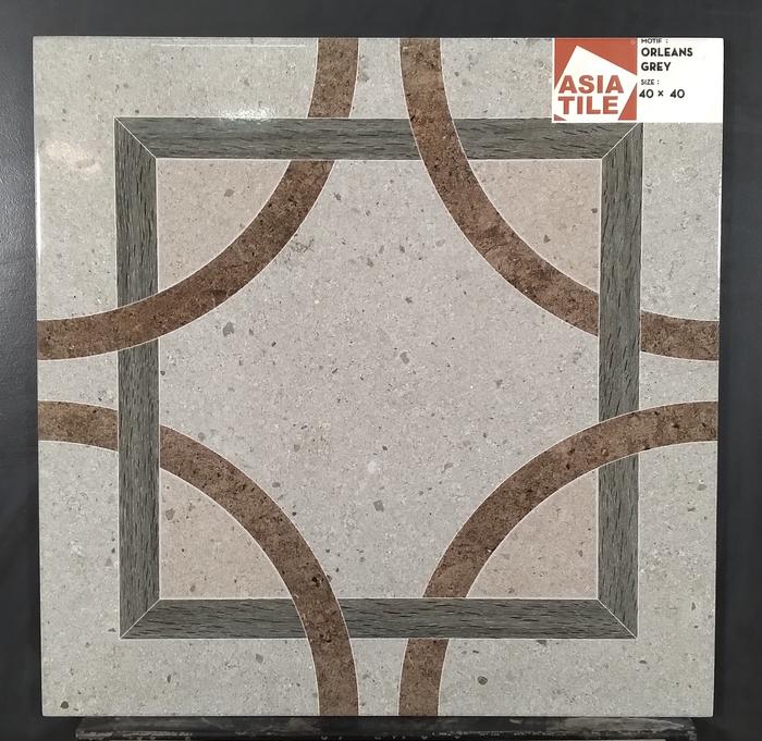 Jual Keramik Asia Tile ORLEANS Series 40x40 cm Kw 1 - GREY - Jakarta ...