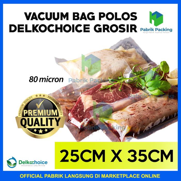 Gambar PLASTIK VACUUM VACUM VAKUM BAG SEALER MAKANAN POLOS DELKOCHOICE 25x35 dari PabrikPacking undefined Tokopedia
