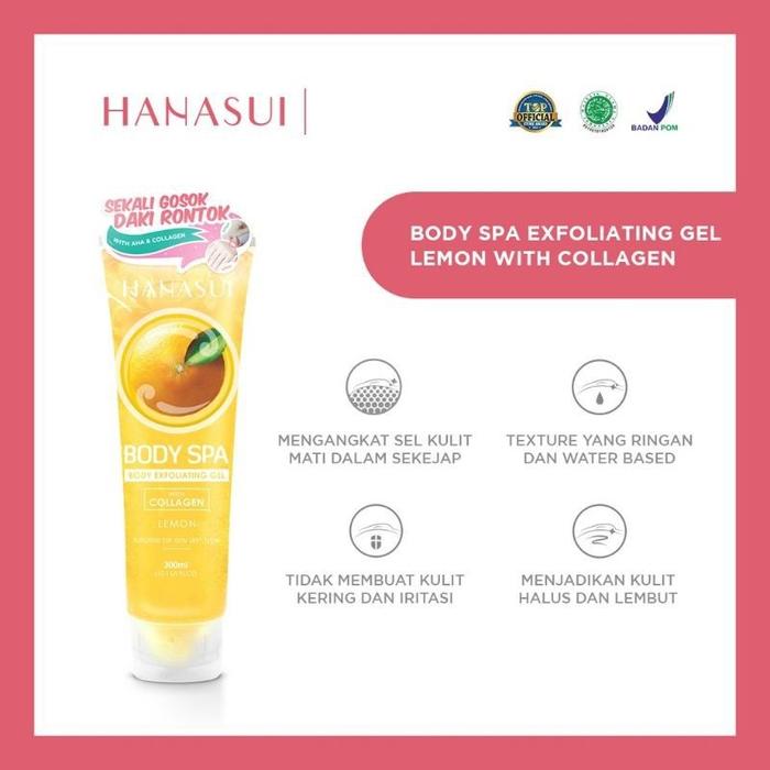 Gambar HANASUI Body Spa Exfoliating Gel with Collagen 300ml - lemon dari ElysiaIndonesia undefined Tokopedia
