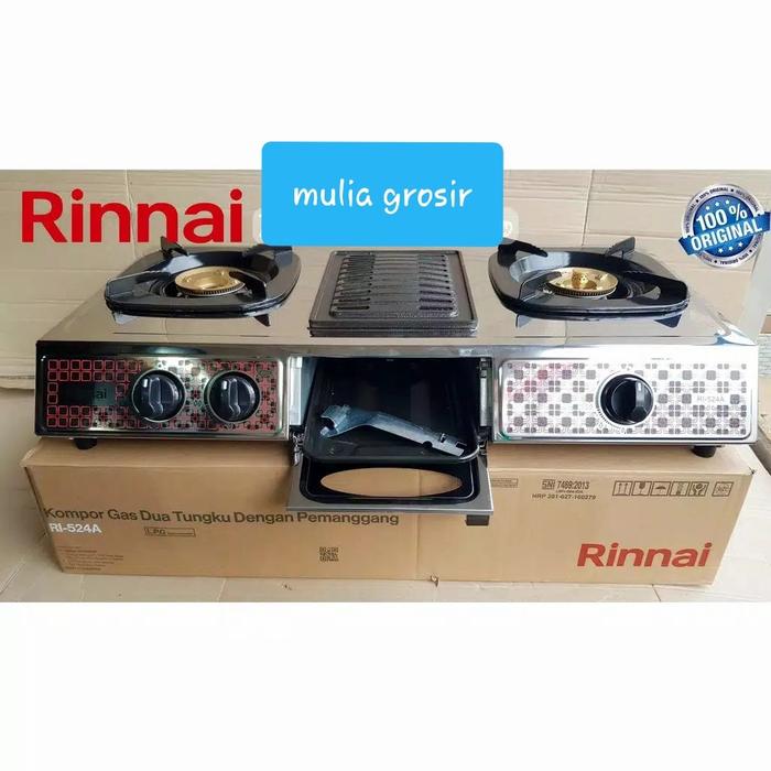 Jual Kompor Rinnai Panggangan dan Api Lilin RI 524A / Kompor Gas Rinnai -  Kota Denpasar - Mulia Grosir10 | Tokopedia