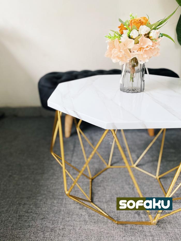 Gambar DIAMOND Nest Table - Coffee Table - Meja Kopi Sudut Sofaku - KAKI GOLD dari SOFAKU Fabrics & Furniture undefined Tokopedia