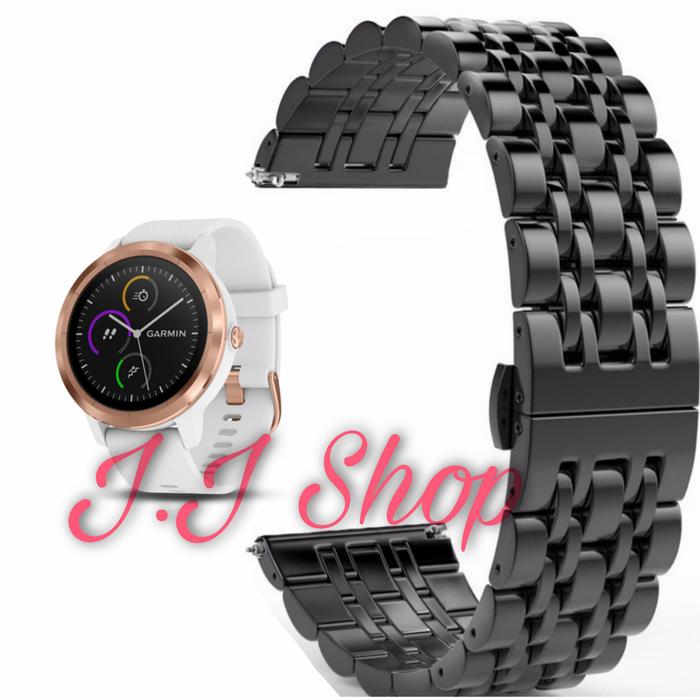 Garmin Vivoactive Music Stainless Steel Strap Premium Watch Band  Hitam