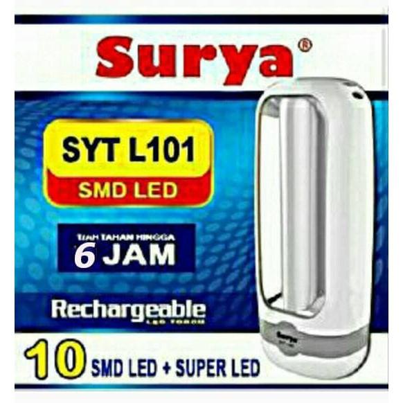 Gambar Lampu Emergency SURYA SYT L101 LED Portable Senter Charger Cas Darurat dari Mayhome.id undefined Tokopedia