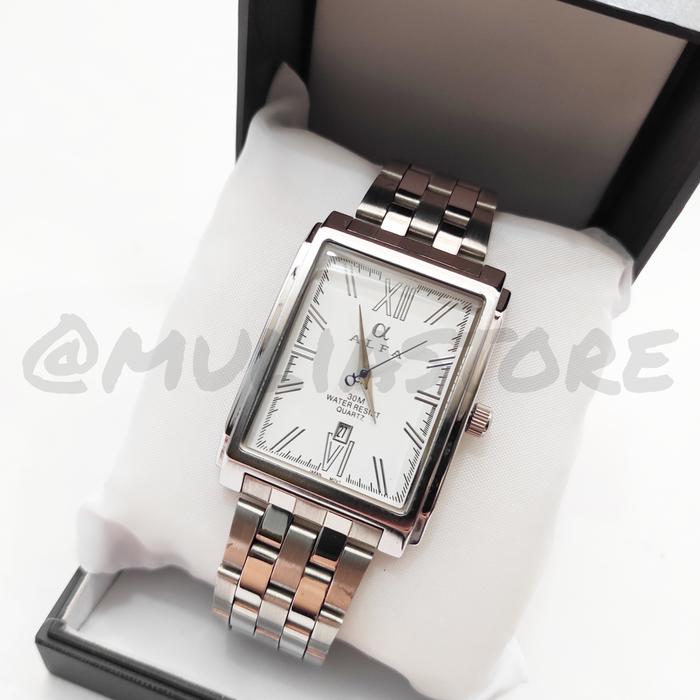 Gambar Jam Tangan Pria Alfa Original 2921 M Analog - Silver Putih dari muliastore7 undefined Tokopedia